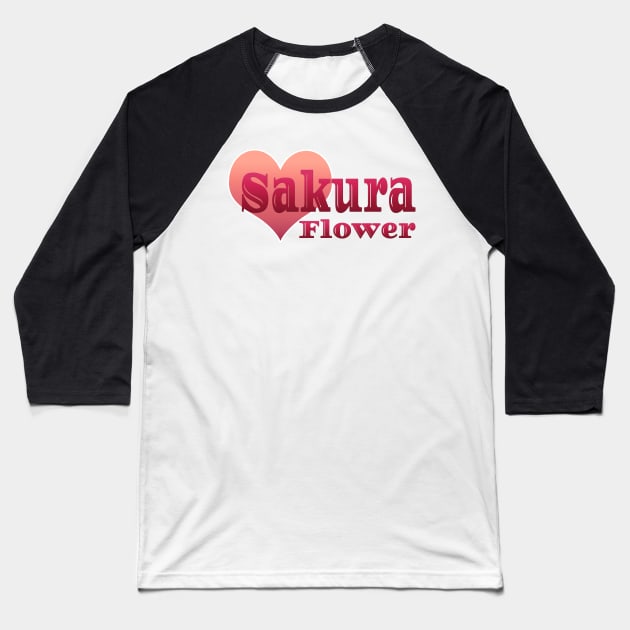Love Flower Sakura Cute Baseball T-Shirt by Creative Has